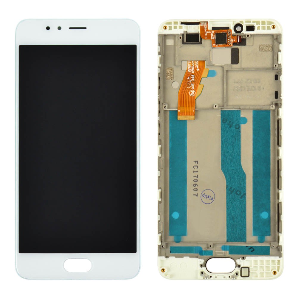 Дисплей для Meizu M5S, M5s mini с тачскрином и рамкой в сборе, цвет белый, Orig PRC фото 1