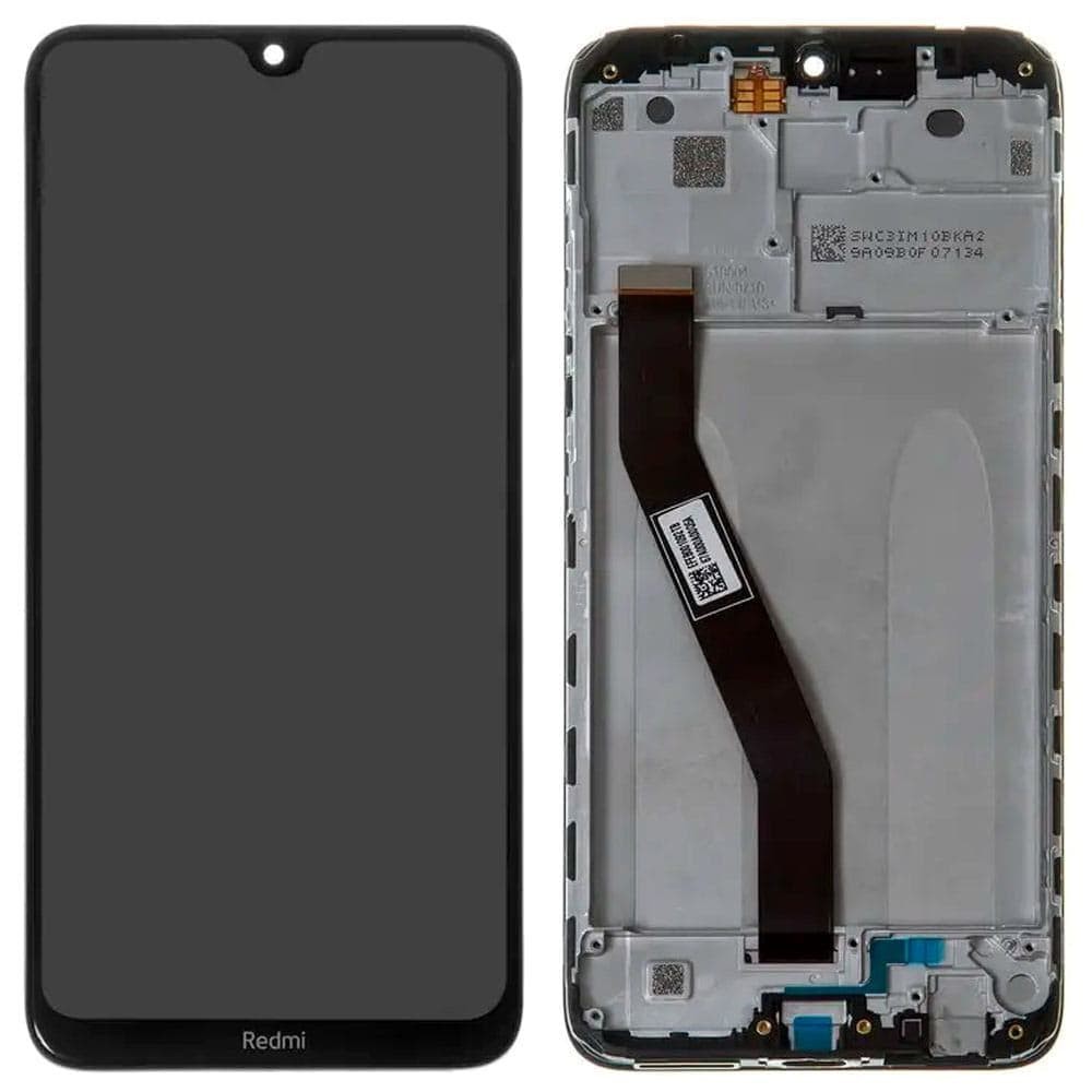 Дисплей для Xiaomi Redmi 8, Redmi 8A с тачскрином и рамкой, черный, оригинал фото 1