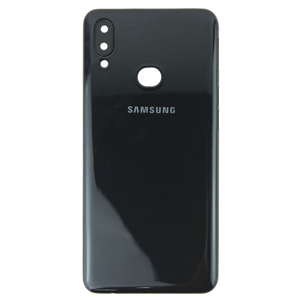 Задняя крышка для Samsung A107 Galaxy A10s 2019,  со стеклом камеры, цвет черный фото 1