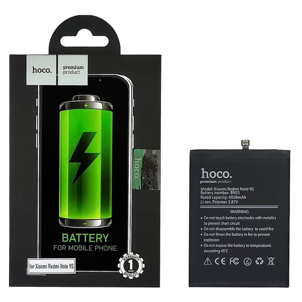 Аккумулятор BN55 для Xiaomi Redmi Note 9S, HOCO 5020mAh фото 1