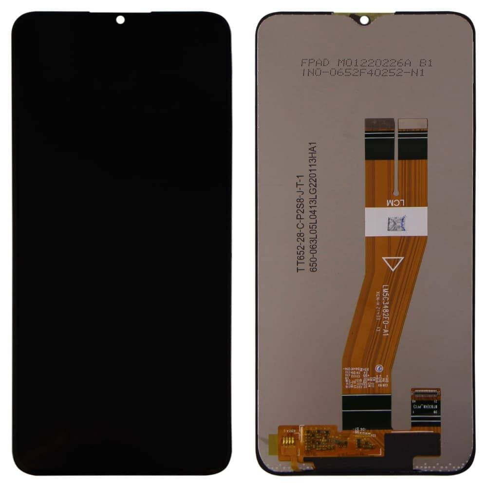 Дисплей для Samsung A035F Galaxy A03 2022 (GH81-21625A), с тачскрином, 160,5 мм, черный, сервисный оригинал фото 1