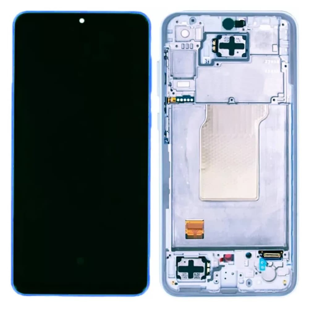 Дисплей для Samsung A356 Galaxy A35 2024, з тачскріном і рамкою, синій, OLED фото 1