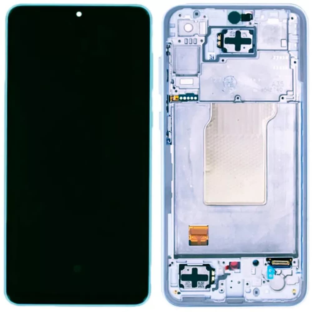 Дисплей для Samsung A356 Galaxy A35 2024, с тачскрином и рамкой, синий, OLED фото 1