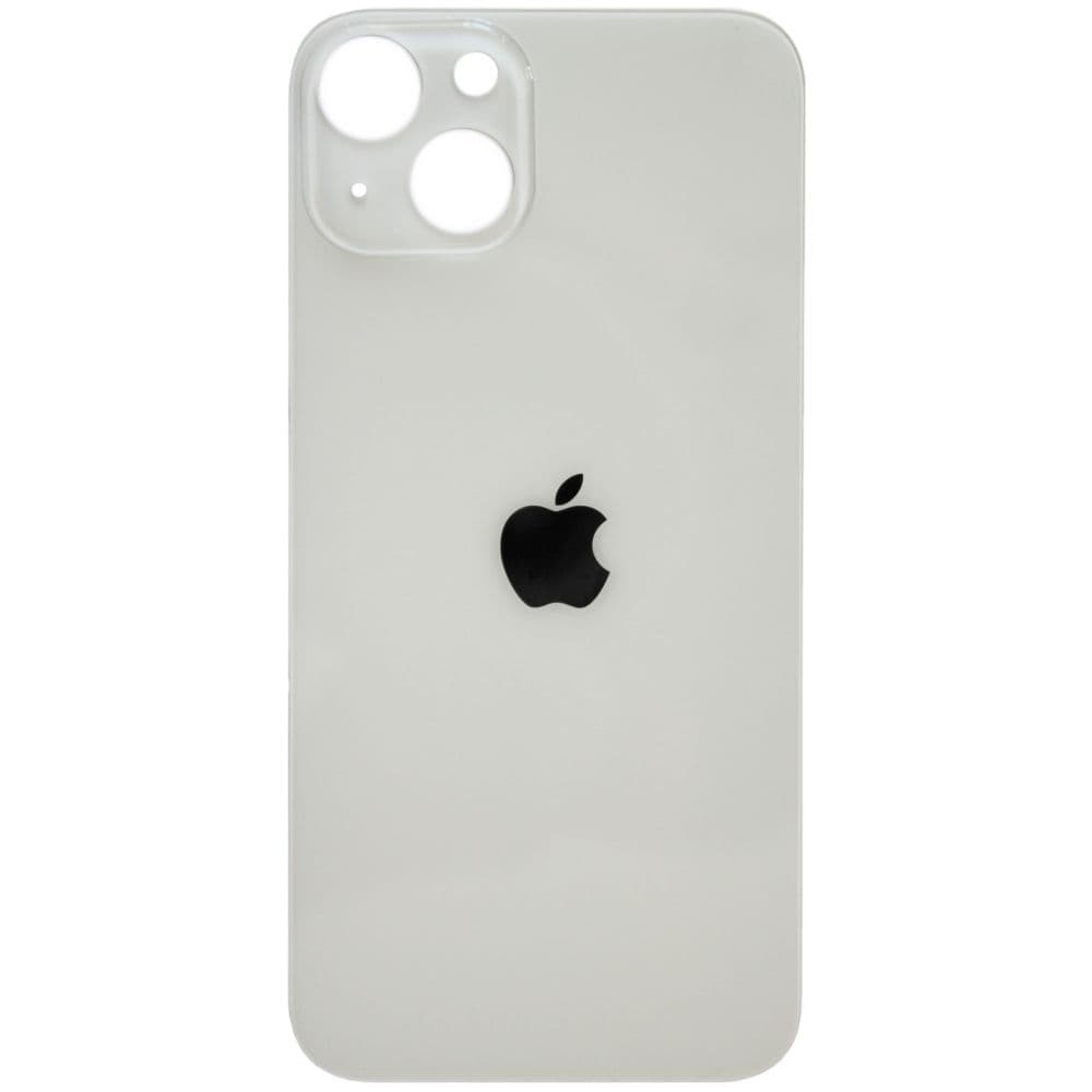 Задняя крышка для iPhone 13, цвет белый, с большим отверстием под камеру фото 1