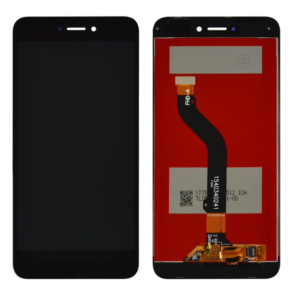 Дисплей для Huawei P8 Lite (2017), Honor 8 Lite, Nova Lite (2016), GR3 (2017), P9 Lite (2017) з тачскрином у зборі, колір чорний, оригінал із заміненим склом фото 1