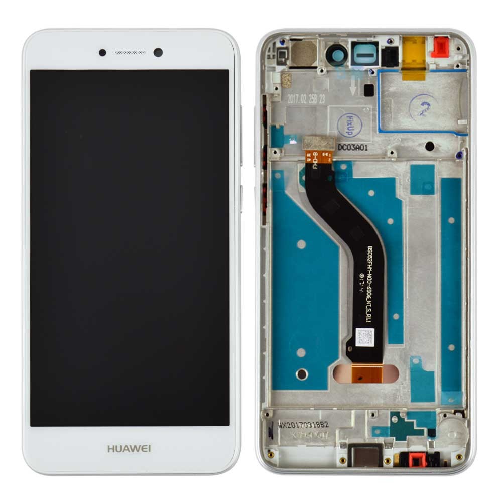 Дисплей для Huawei P8 Lite (2017), Honor 8 Lite, Nova Lite (2016), GR3 (2017), P9 Lite (2017) с тачскрином и рамкой в сборе, цвет белый, оригинал фото 1