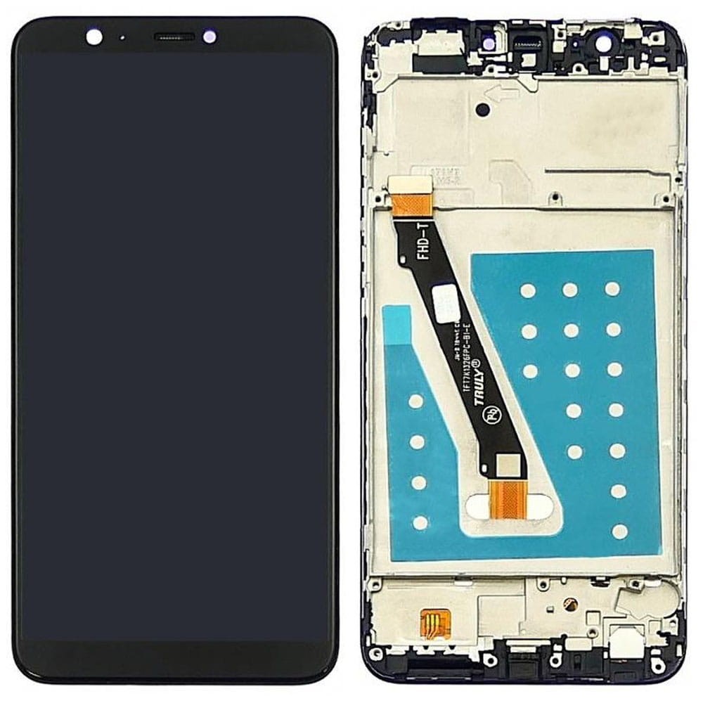 Дисплей для Huawei P Smart, Enjoy 7s (FIG-L31/FIG-LX1) з тачскріном і рамкою в зборі, колір чорний, уцінка фото 1