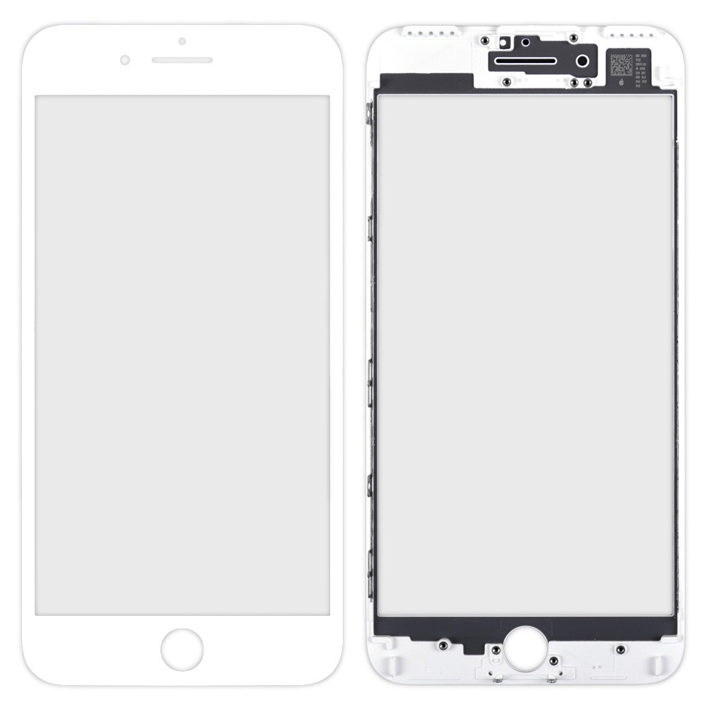 Стекло для iPhone 7 Plus (5.5) с рамкой, цвет белый фото 1