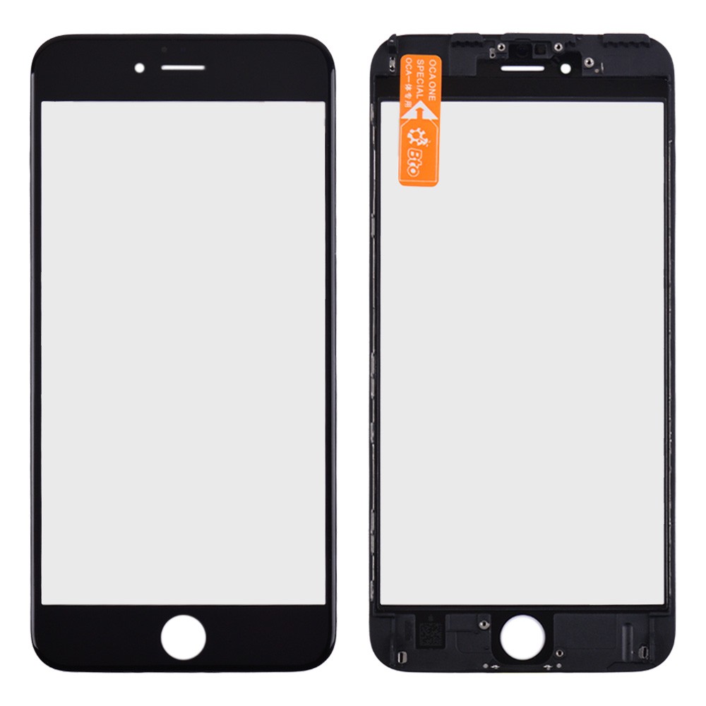 Скло з рамкою та OCA для iPhone 6S Plus, колір чорний фото 1