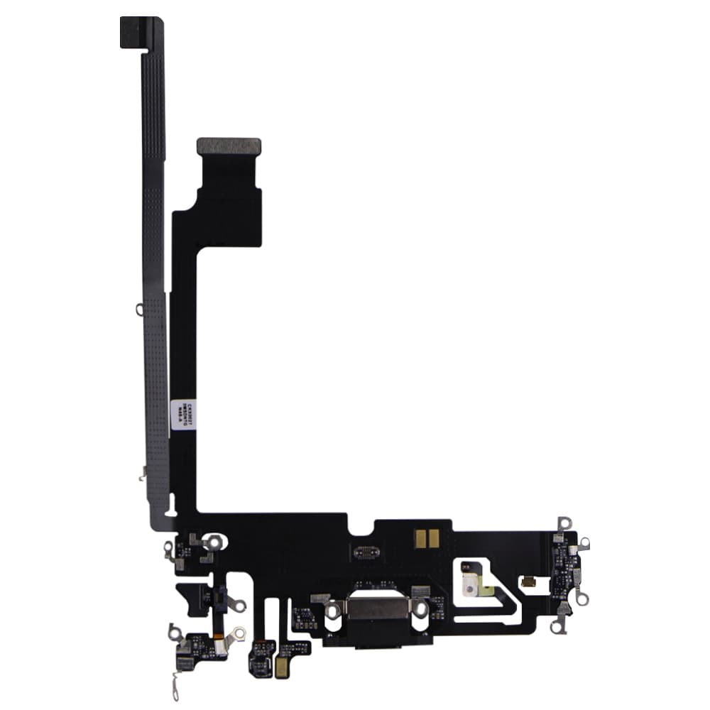 Шлейф з роз'ємом зарядки для iPhone 12 Pro Max, колір чорний фото 1