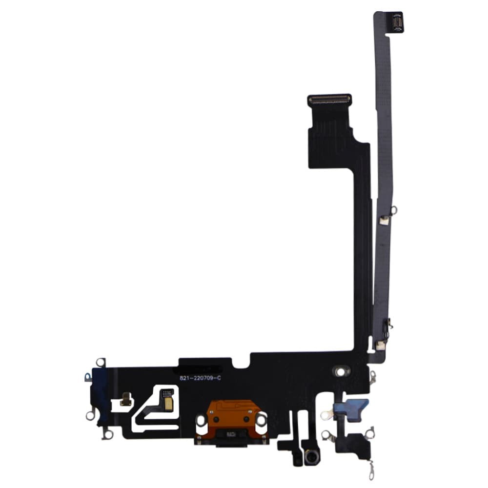 Шлейф з роз'ємом зарядки для iPhone 12 Pro Max, колір чорний фото 2