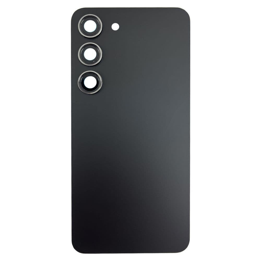 Задняя крышка для Samsung S911 Galaxy S23, со стеклом камеры, цвет черный фото 1