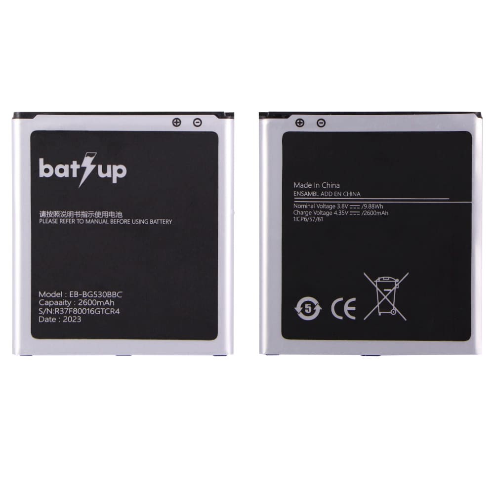 Акумулятор EB-BG530BBE/CBE для Samsung G530, G531, G532F, J500H, J320H, J300, J310, J250F J2 (2018) 2600mAh, BatUp фото 1