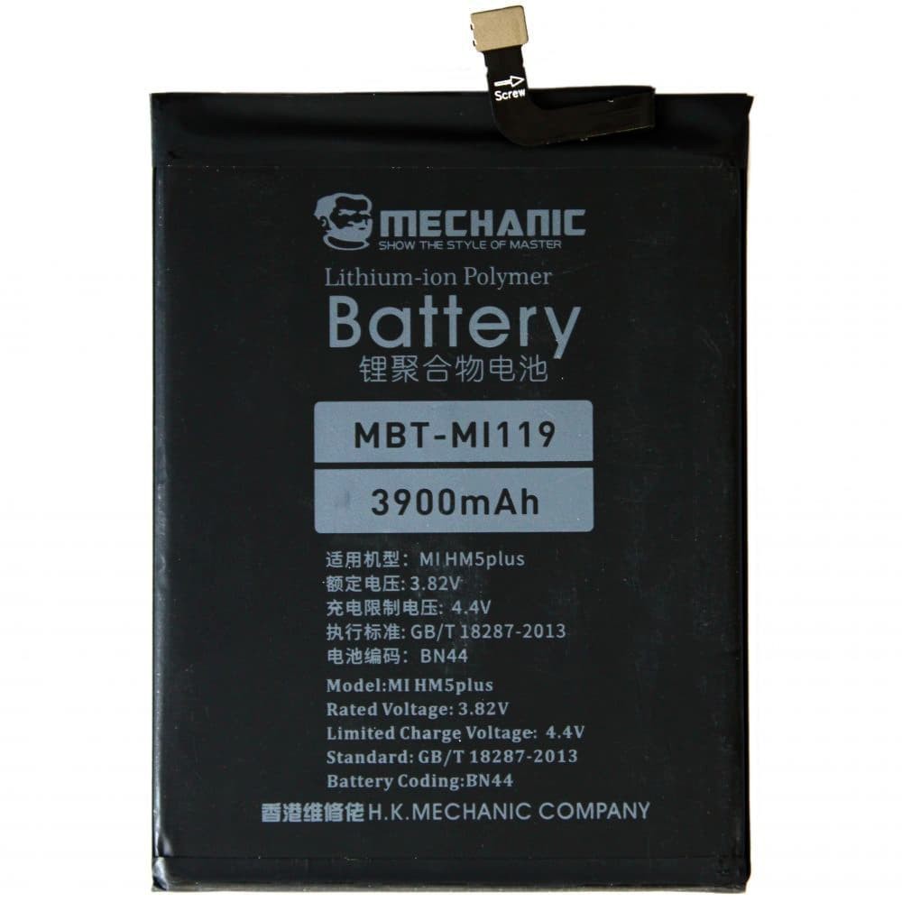 Аккумулятор BN44 для Xiaomi Redmi 5 Plus, MECHANIC, 3900mAh фото 1