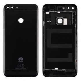 Задняя крышка для Huawei P Smart/Enjoy 7s (FIG-L31/FIG-LX1), со стеклом камеры, китай,  цвет черный