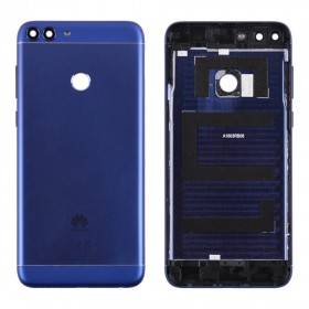 Задняя крышка для Huawei P Smart/Enjoy 7s (FIG-L31/FIG-LX1), со стеклом камеры, китай,  цвет синий