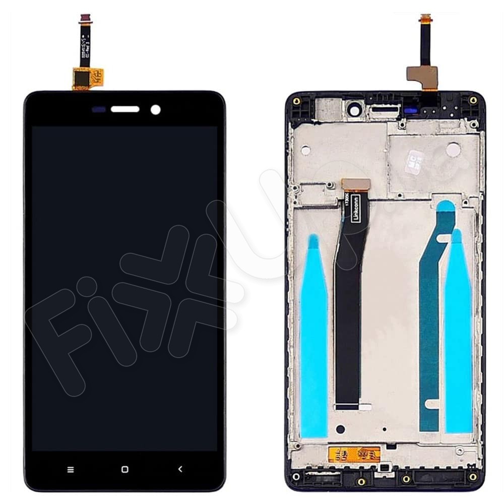 Дисплей для Xiaomi Redmi 3, 3S, 3X, 3 Pro з тачскрином та рамкою в зборі, колір чорний фото 1