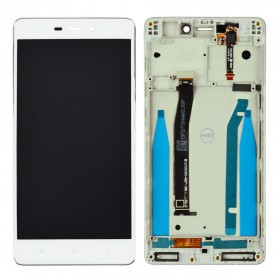 Дисплей Xiaomi Redmi 3, 3S, 3X, 3 Pro с тачскрином в сборе, с рамкой,  цвет белый, оригинал