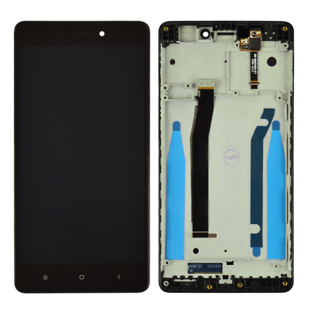 Дисплей для Xiaomi Redmi 3, 3S, 3X, 3 Pro с тачскрином и рамкой в сборе, цвет черный, оригинал фото 1