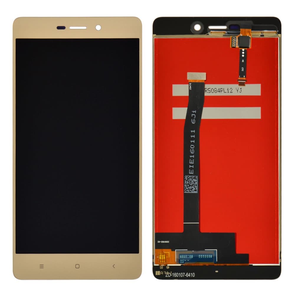 Дисплей для Xiaomi Redmi 3, 3S, 3X, 3 Pro с тачскрином в сборе, цвет золотой, Orig PRC фото 1