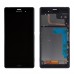 Дисплей Sony Xperia Z3 D6603, D6643 с тачскрином в сборе, с рамкой (цвет черный), большая микросхема, уценка миниатюра 1