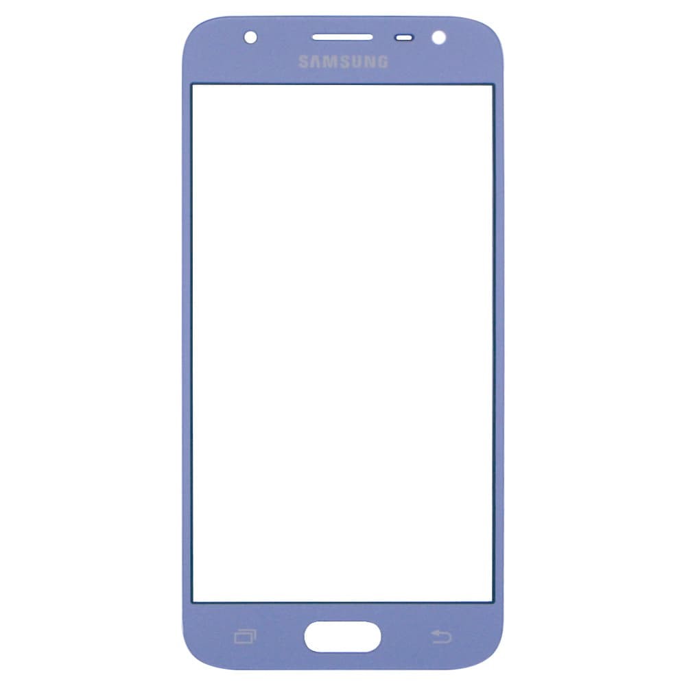 Стекло корпуса для Samsung J330 Galaxy J3 2017 + OCA, цвет синий фото 1