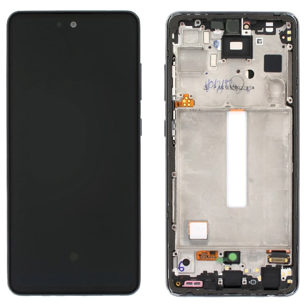 Дисплей для Samsung Galaxy A52s 2021 (A528) (GH82-26861A), с тачскрином и рамкой в сборе, цвет черный, IPS фото 1
