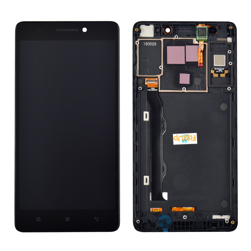 Дисплей Lenovo A7000 Plus, K3 Note с тачскрином и рамкой в сборе, цвет черный фото 1