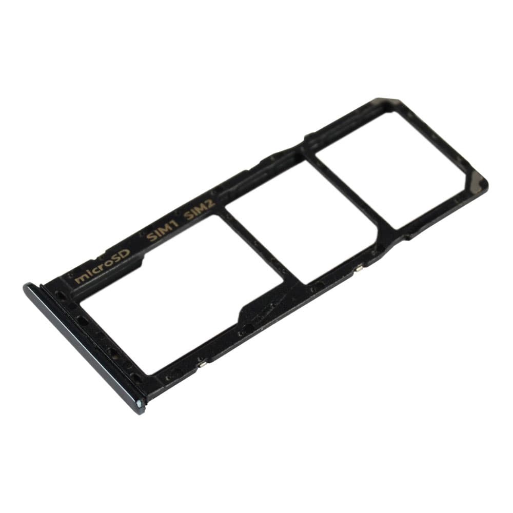 Держатель сим карты для Samsung A505F Galaxy A50 (2019), A205 A20, A305 A30, A705 A70, цвет черный фото 1