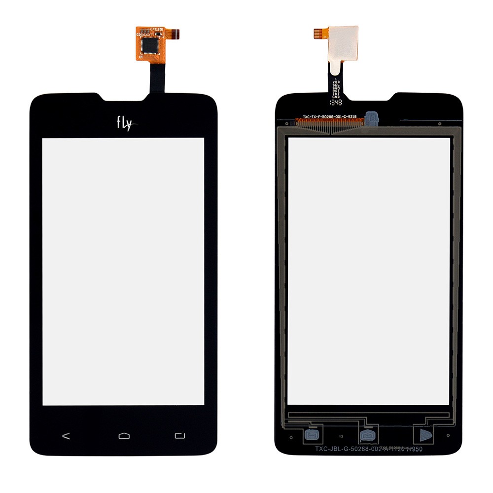 Touchscreen Fly iQ449 small ic (5mm) (black) фото 1 Тачскрин Fly iQ449, колір чорний, маленька мікросхема фото 1