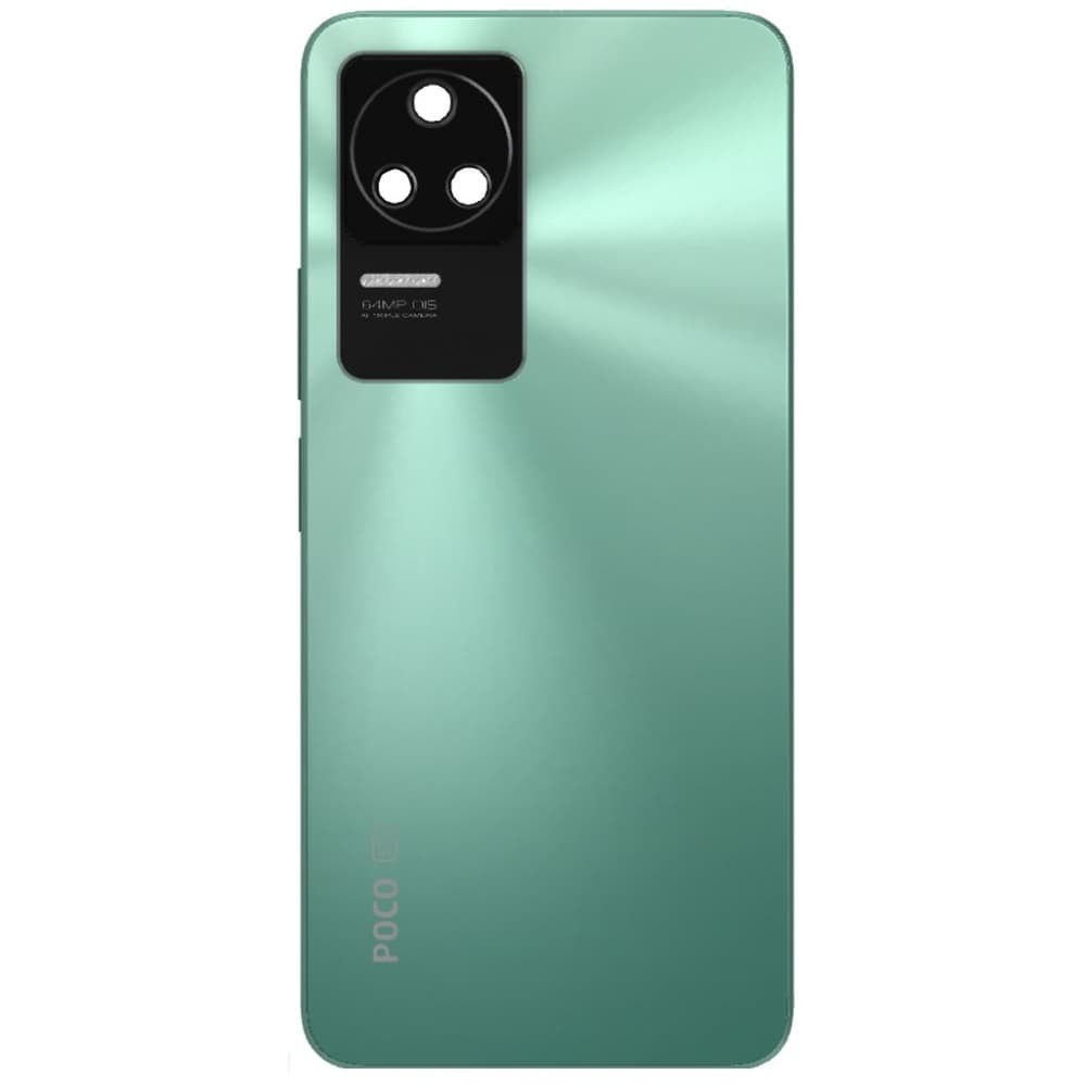 Задняя крышка для Xiaomi Poco F4/ Redmi K40S, со стеклом камеры, цвет зеленый фото 1