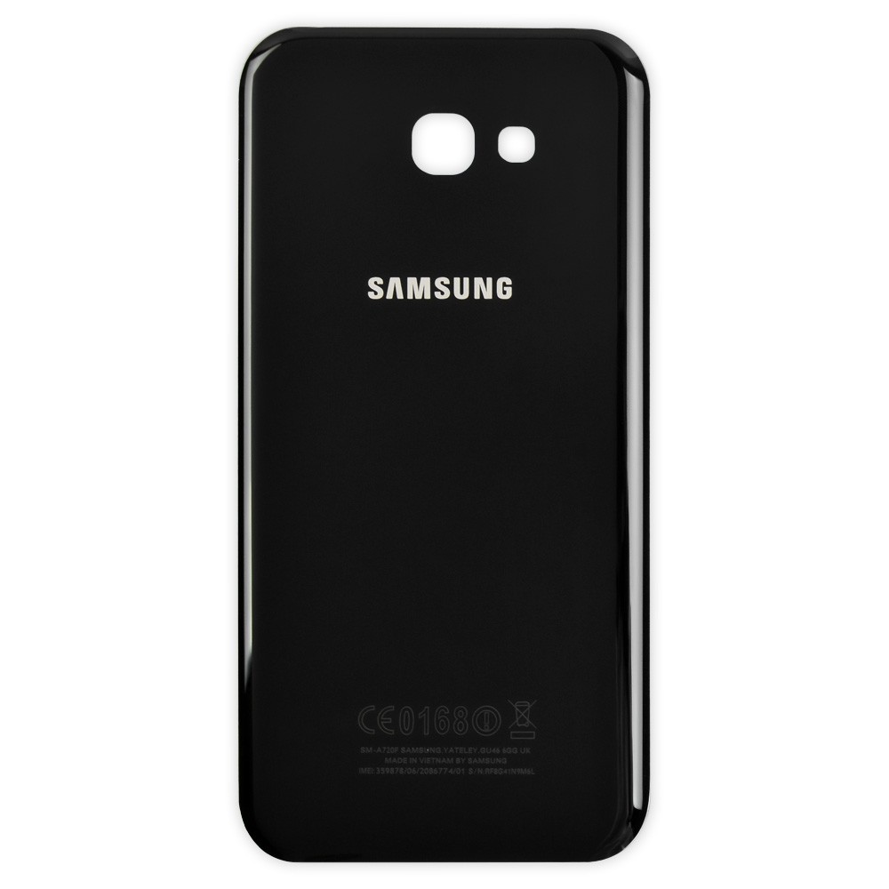 Задняя крышка Samsung A720 Galaxy A7 (2017), цвет черный, уценка фото 1
