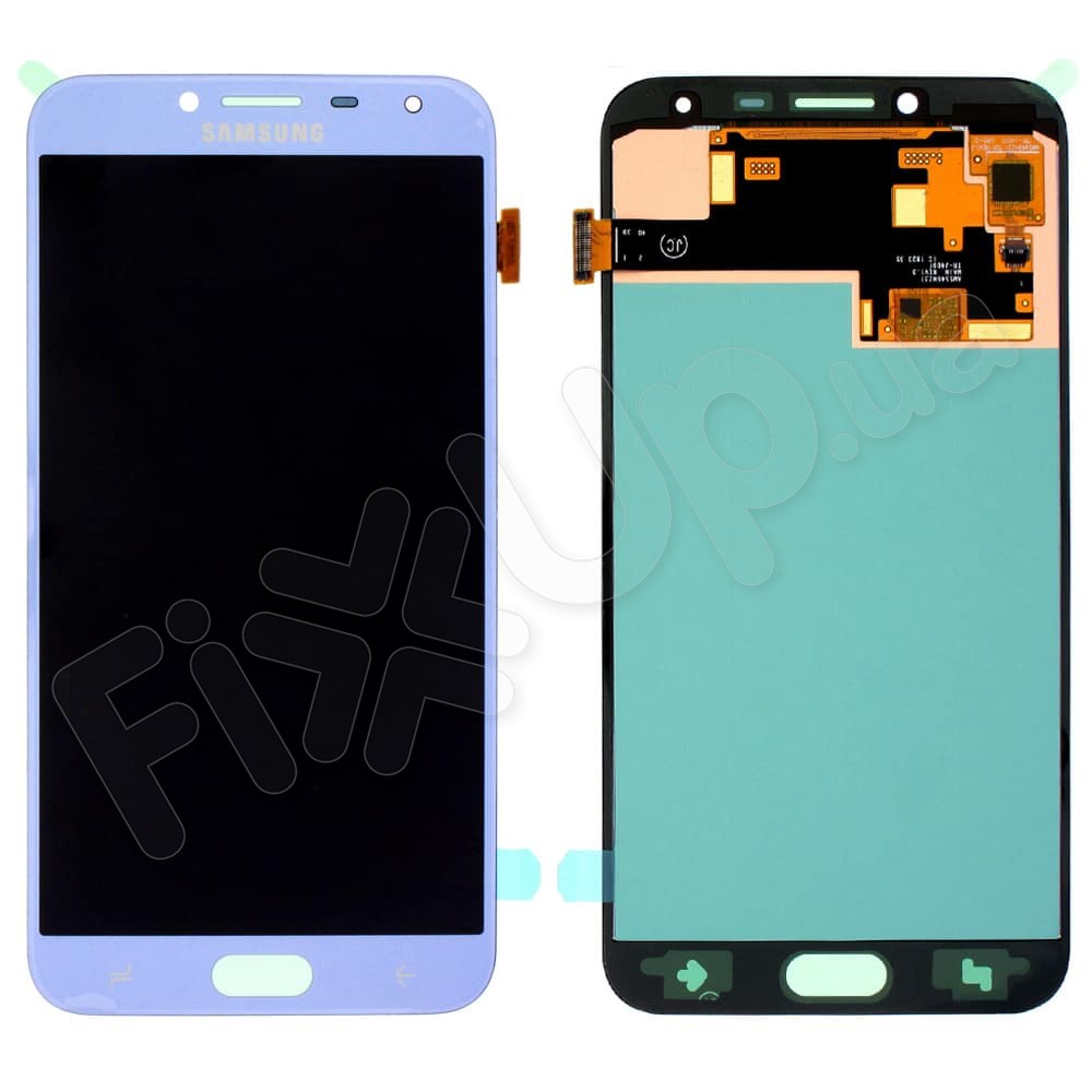 Дисплей для Samsung j400H/DS Galaxy J4 (2018) с тачскрином в сборе, цвет лавандовый, сервисный оригинал фото 1