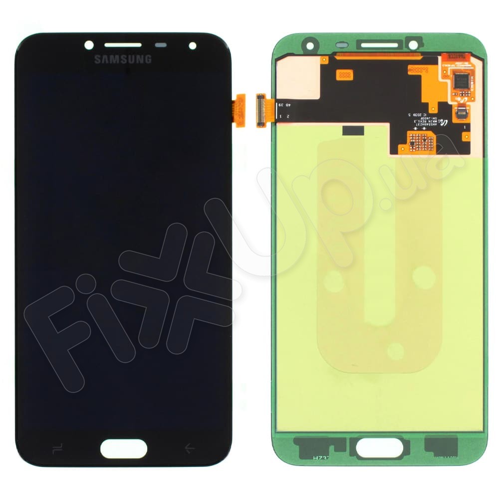 Дисплей для Samsung j400H/DS Galaxy J4 (2018) с тачскрином в сборе, цвет черный, сервисный оригинал фото 1