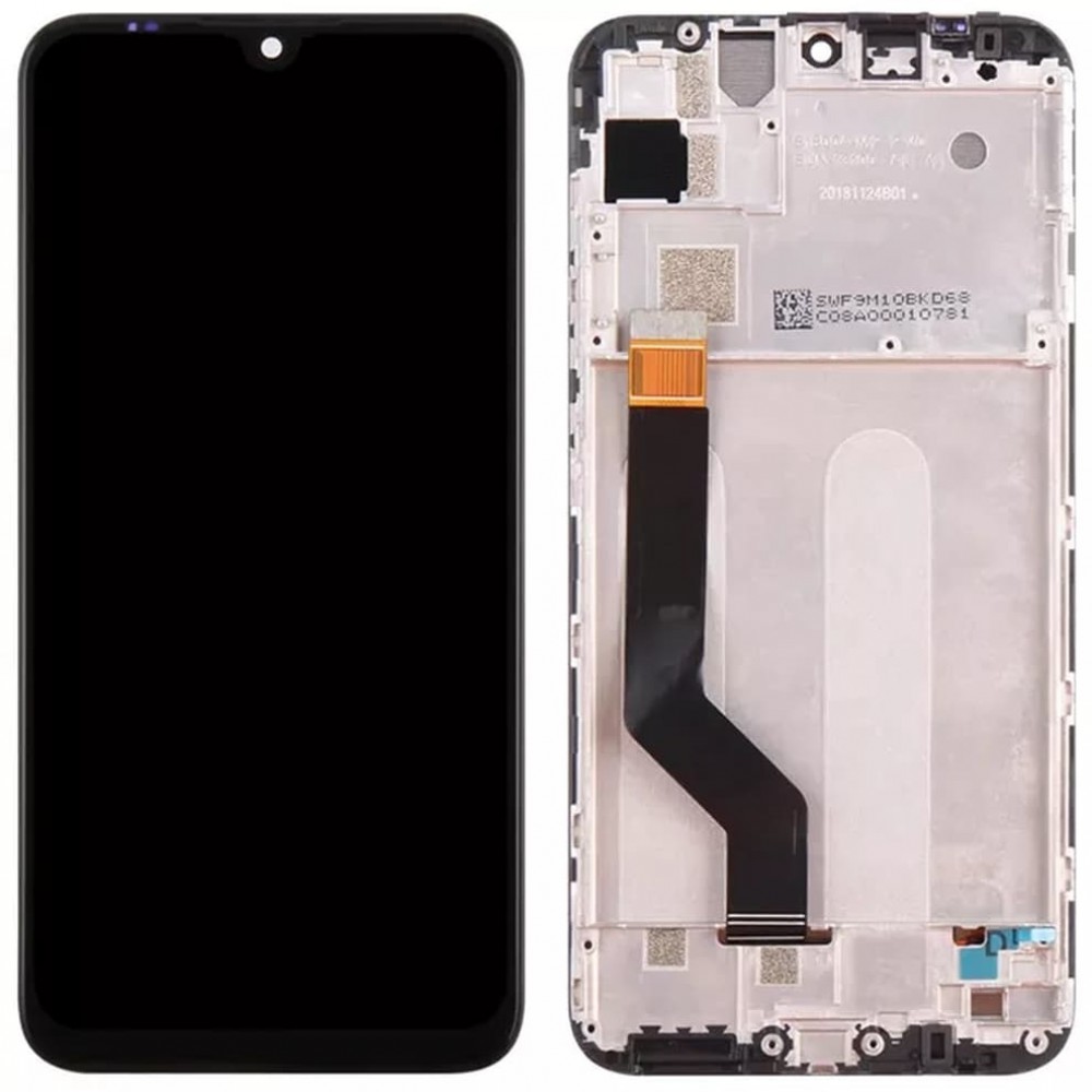 Дисплей для Xiaomi Mi Play, с тачскрином и рамкой, черный, оригинал фото 1