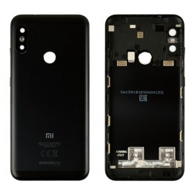 Задняя крышка для Xiaomi Mi A2 Lite/Redmi 6 Pro, со стеклом камеры,  цвет черный