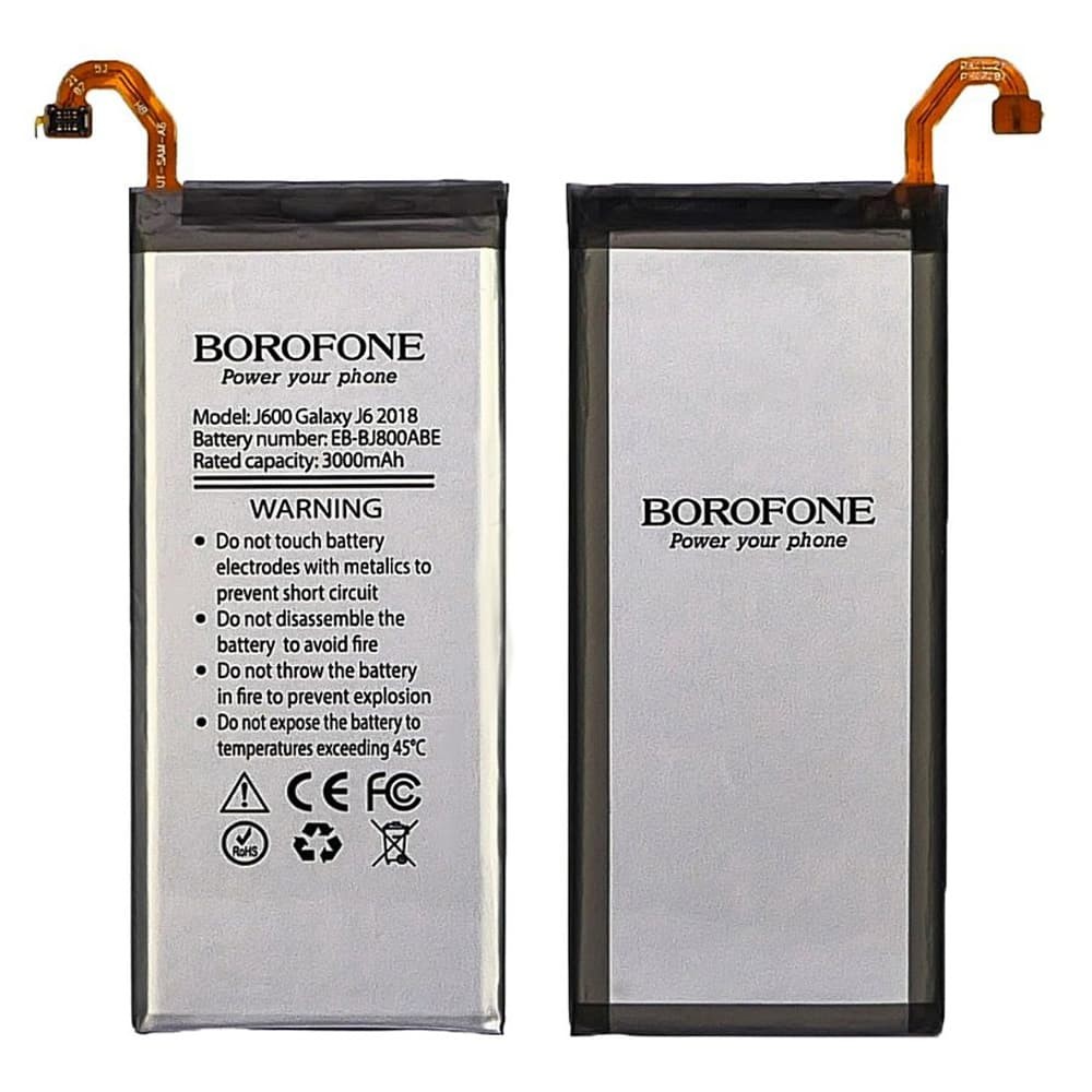Акумулятор EB-BJ800ABE для Samsung A600 Galaxy A6 2018/J600 Galaxy J6 2018, Borofone фото 1