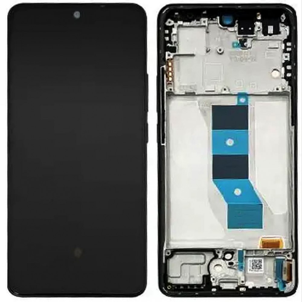 Дисплей для Xiaomi Redmi Note 14 5G, с тачскрином и рамкой, черный, IPS фото 1