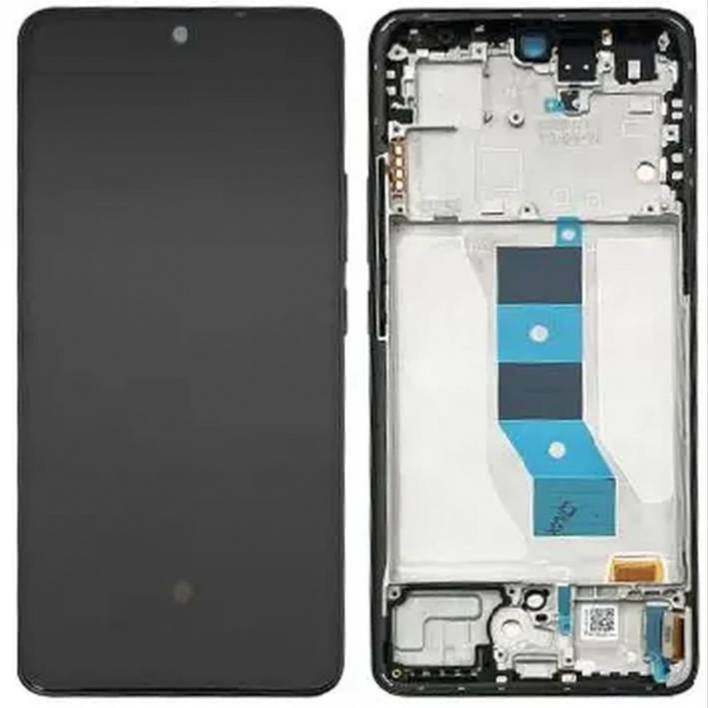 Дисплей для Xiaomi Redmi Note 14 5G, с тачскрином и рамкой, черный, OLED фото 1