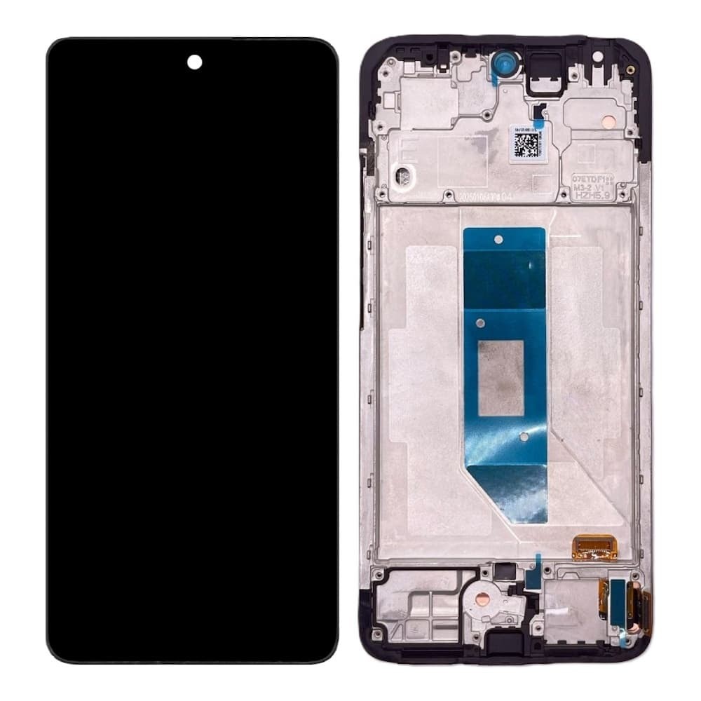 Дисплей для Xiaomi Redmi Note 14 4G (Europe 161 мм), с тачскрином и рамкой, черный, OLED фото 1