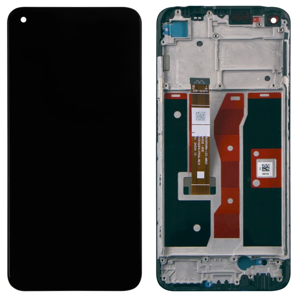 Дисплей для Oppo A54 4G (CPH2239), с тачскрином и рамкой в сборе, цвет черный фото 1