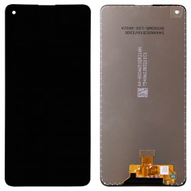 Дисплей для Samsung A217 (A217F) Galaxy A21s с тачскрином в сборе, оригинал замененное стекло,  цвет черный, без рамки