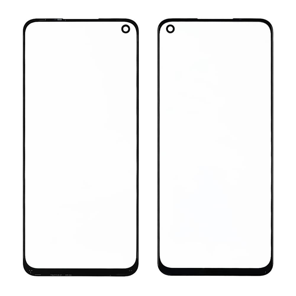 Скло корпусу для Oppo A74 4G/Realme 8 Pro + OCA, колір чорний фото 1