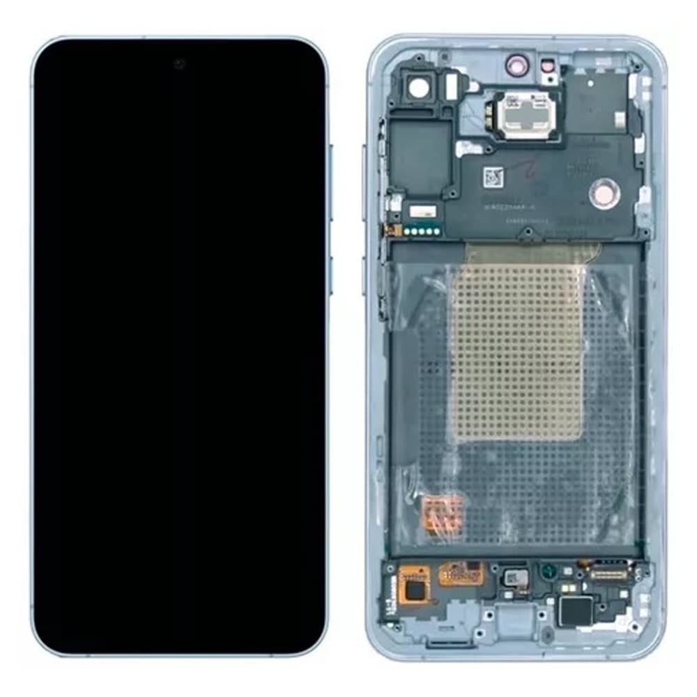 Дисплей для Samsung Galaxy A55 (A556) 2024 (GH82-34308B), с тачскрином и рамкой в сборе, цвет голубой, сервисный оригинал фото 1