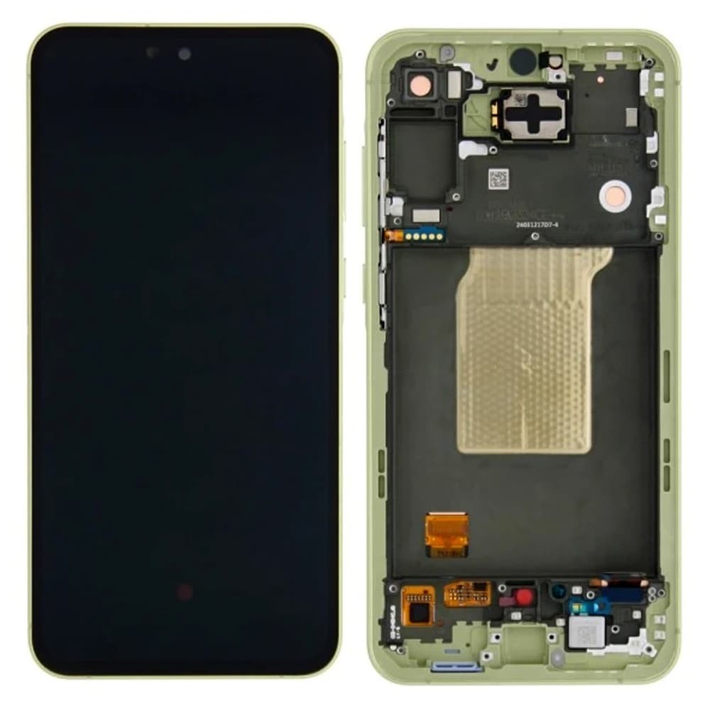 Дисплей для Samsung Galaxy A55 (A556) 2024 (GH82-34308D), с тачскрином и рамкой в сборе, цвет желтый, сервисный оригинал фото 1