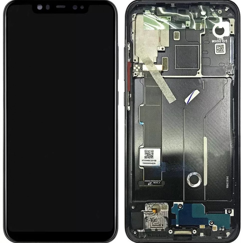 Дисплей для Xiaomi Mi8 з тачскріном і рамкою, чорний, OLED фото 1