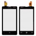 Тачскрин Nokia 435, 532 Lumia Microsoft, колір чорний, маленька мікросхема миниатюра 1