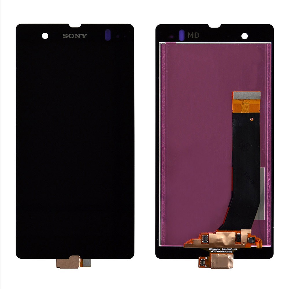 Дисплей Sony Xperia Z (C6602, C6603, C6606, L36i, L36h, L36a) з тачскрином у зборі, колір чорний фото 1