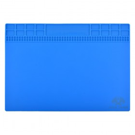 Килимок для робочого столу з магнітною стрічкою 250*350 мм, силіконовий,  колір синій