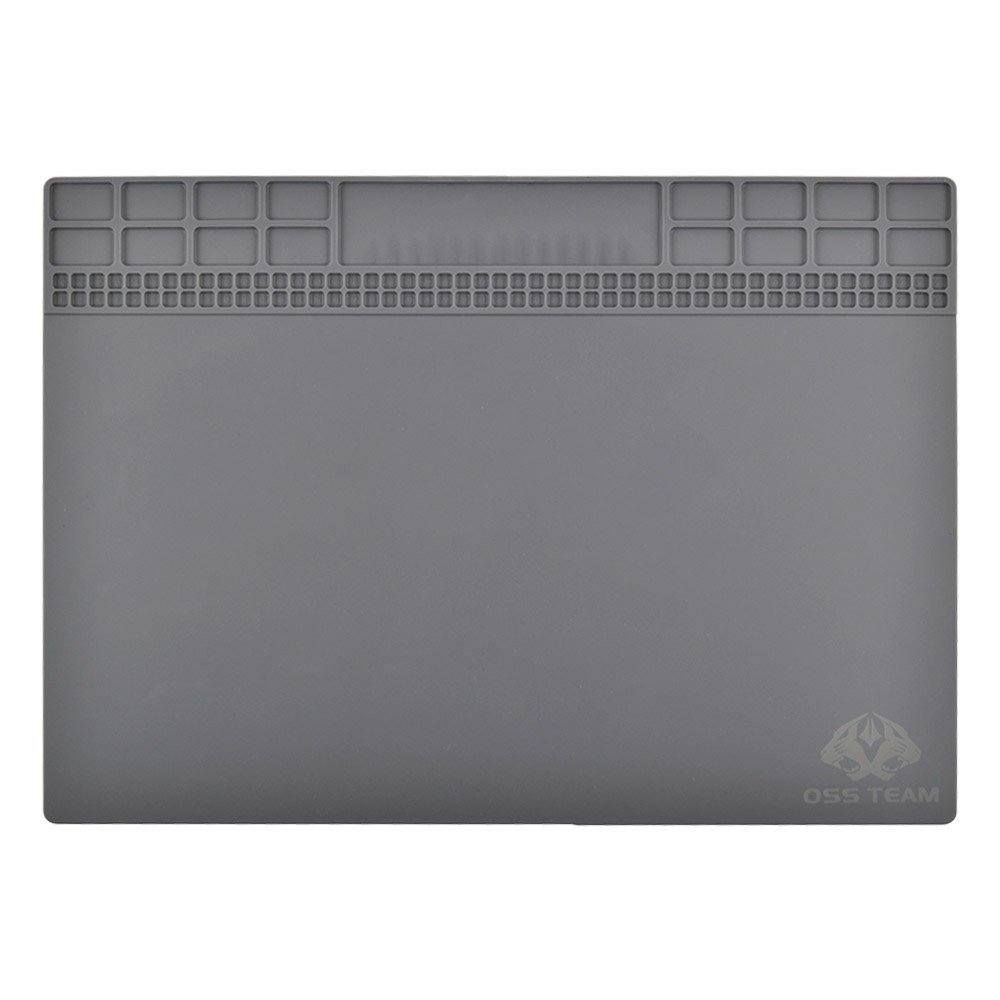 Килимок для робочого столу з магнітною стрічкою 250*350 мм, сірий, силіконовий фото 1